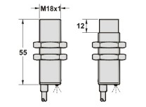 全金属封装接近传感器M18尺寸图