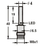 电感式接近传感器M4系列接插件尺寸图