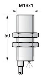 漫反射激光光电传感器M18尺寸图