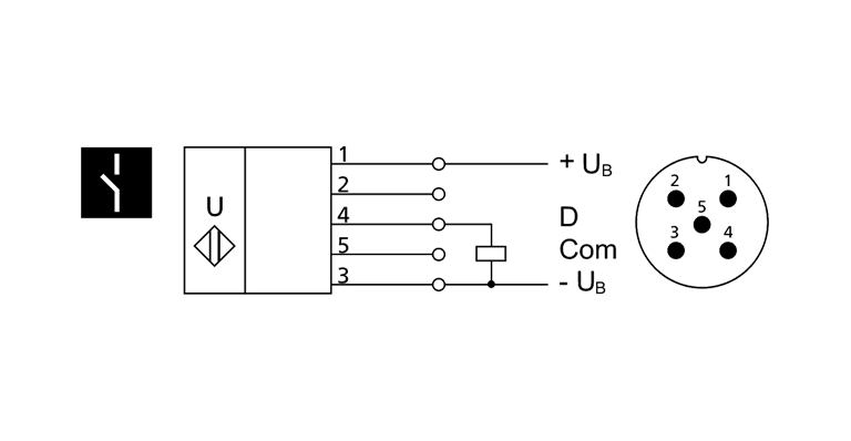 超声波传感器MIC+25系列-带数显系列接线图